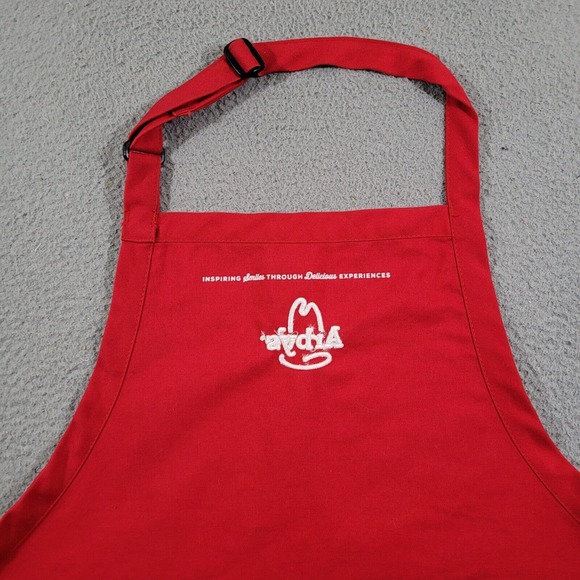 Arbys Apron Adult Red Regular Crew Member Employee Uniform Replacement Logo - Picture 9 of 13